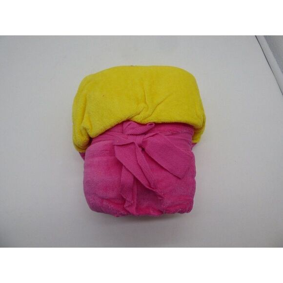 Bath Pals Little Girl’s Hooded Bath Towel, Yellow/ Pink, 23x50 - Picture 3 of 5